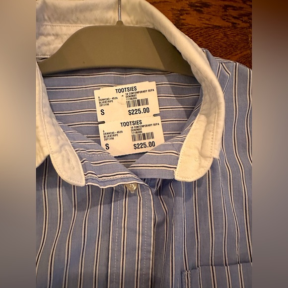 Women's Blue Striped Button Down Shirt by Denimist - Picture 2 of 11